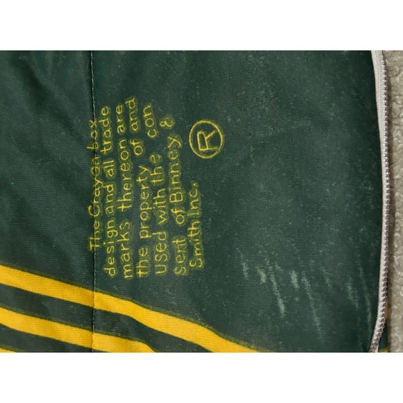 Vintage Crayola Crayons Sleeping Bag Binney & Smith Yellow Box 24 Count Design - Picture 16 of 16